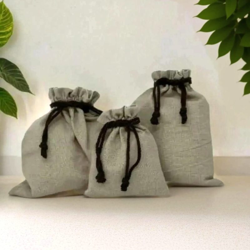 Linen bag urns